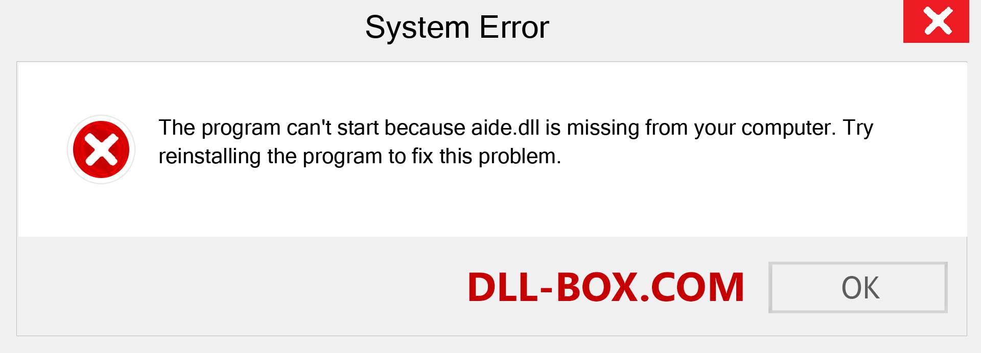  aide.dll file is missing?. Download for Windows 7, 8, 10 - Fix  aide dll Missing Error on Windows, photos, images