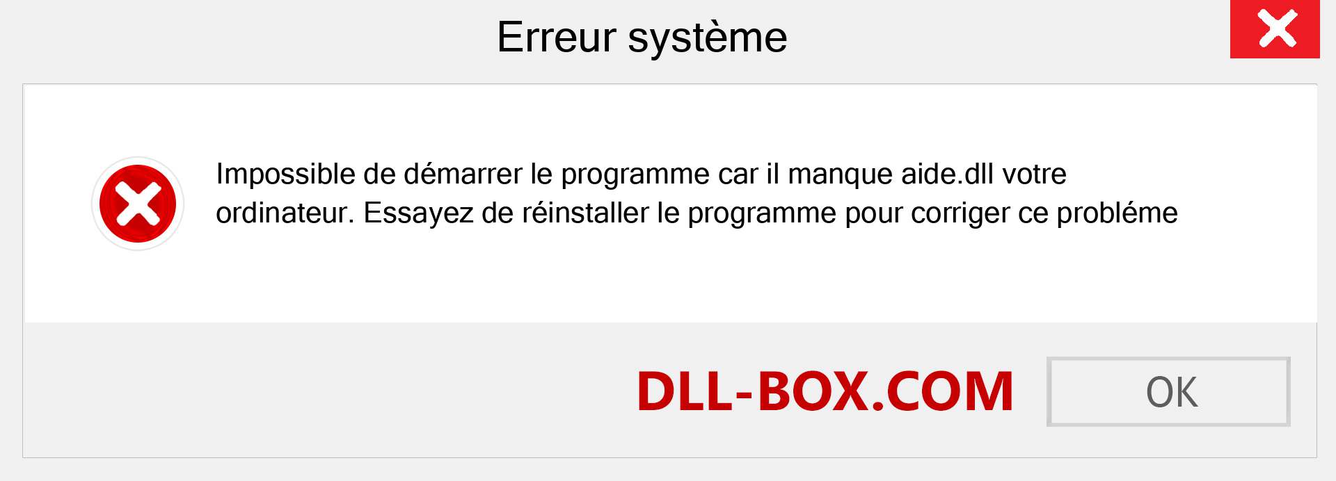 Le fichier aide.dll est manquant ?. Télécharger pour Windows 7, 8, 10 - Correction de l'erreur manquante aide dll sur Windows, photos, images