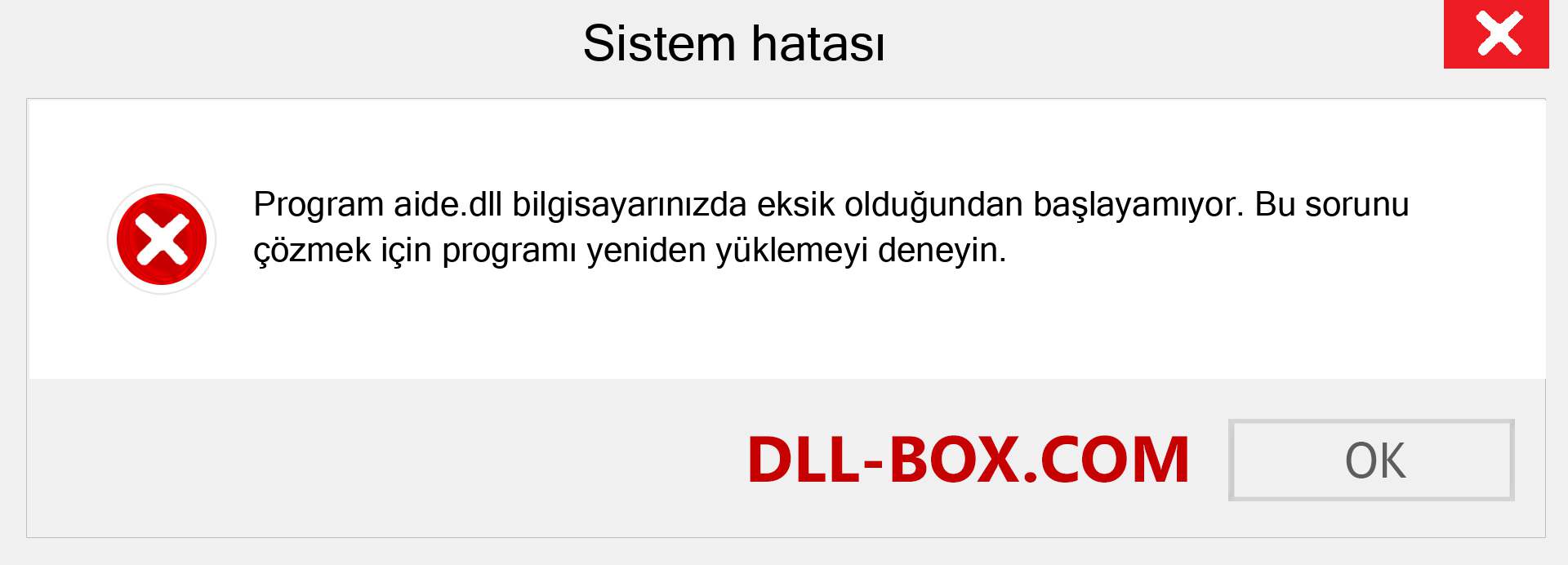 aide.dll dosyası eksik mi? Windows 7, 8, 10 için İndirin - Windows'ta aide dll Eksik Hatasını Düzeltin, fotoğraflar, resimler